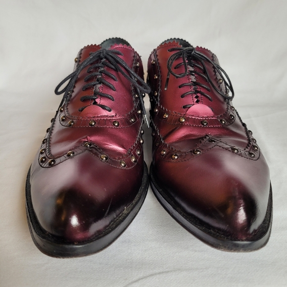 Jo Ghost Metallic Red Maroon Leather Shoes Good Pre-used Condition Size 40 - Picture 12 of 14